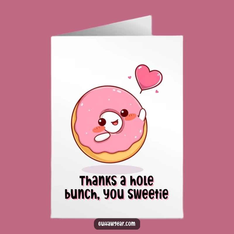 Sweet Donut Free Printable Thank You Card - Charming Downloadable Gift
