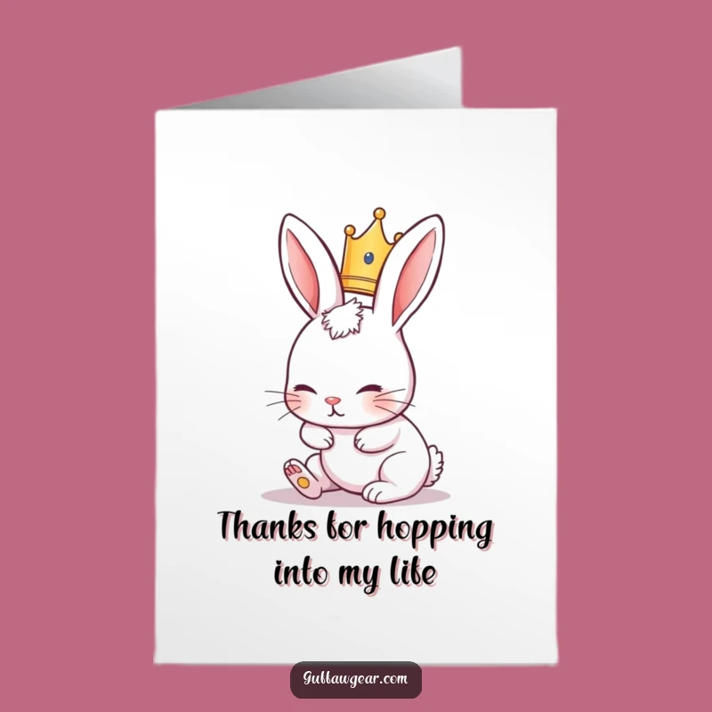 Free Printable Royal Rabbit Thank You Card - Funny Downloadable Gift for Awesomeness