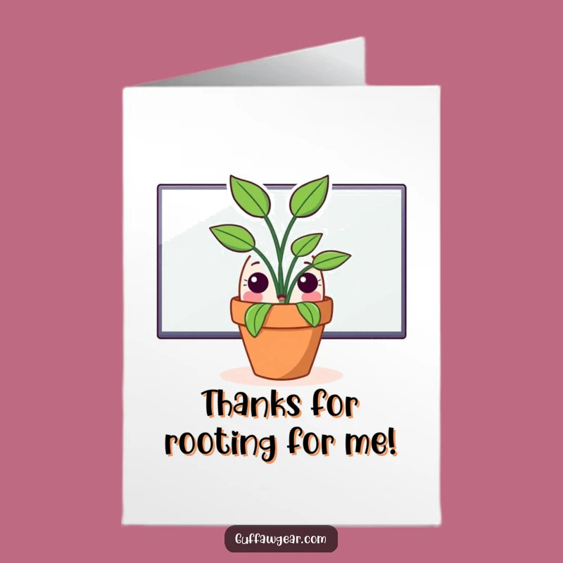 Surprised Plant Free Printable Thank You Card - Funny Downloadable Gift Idea