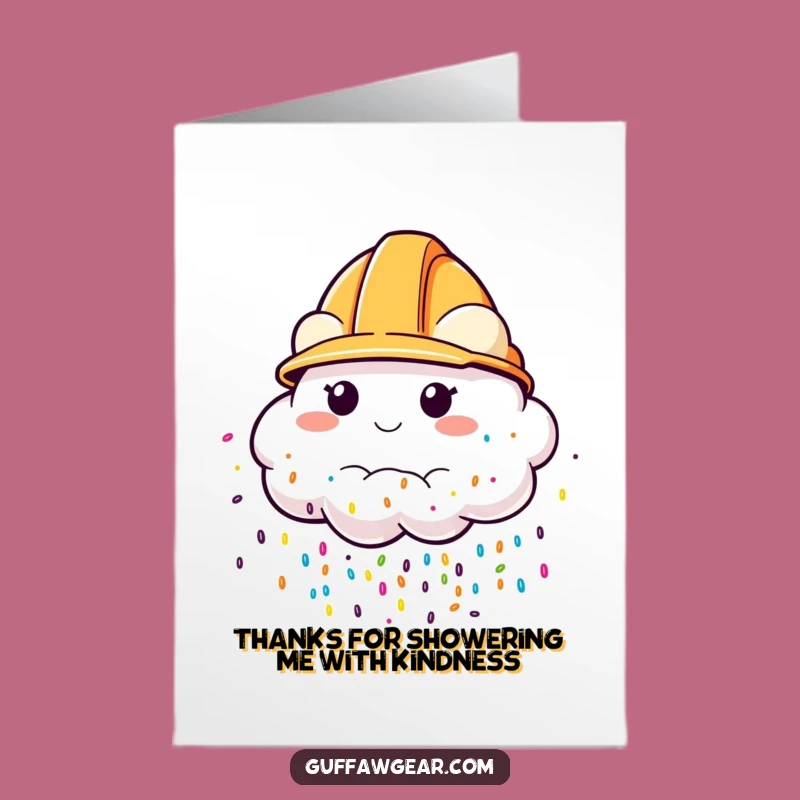 Free Printable Thank You Card: Sprinkle Cloud Funny Downloadable Gift Showing Sweet Gratitude