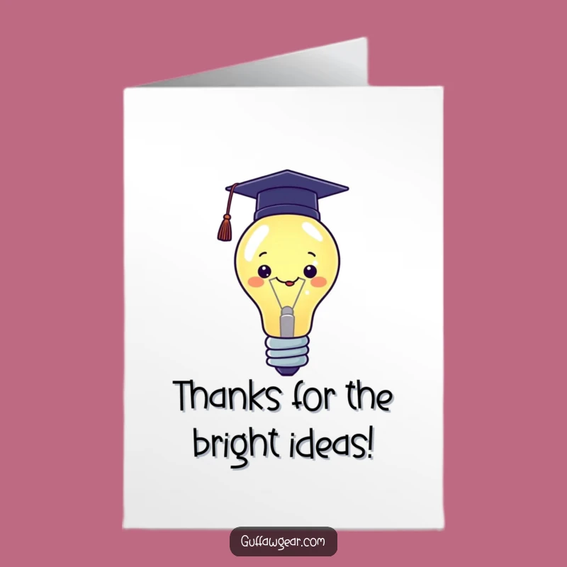 Free Printable Thank You Card Kawaii Bright Idea - Downloadable Funny Gift