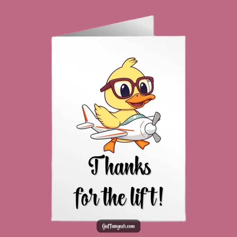 Quirky Free Printable Thank You Card: Duck Pilot's Thanks - Downloadable!