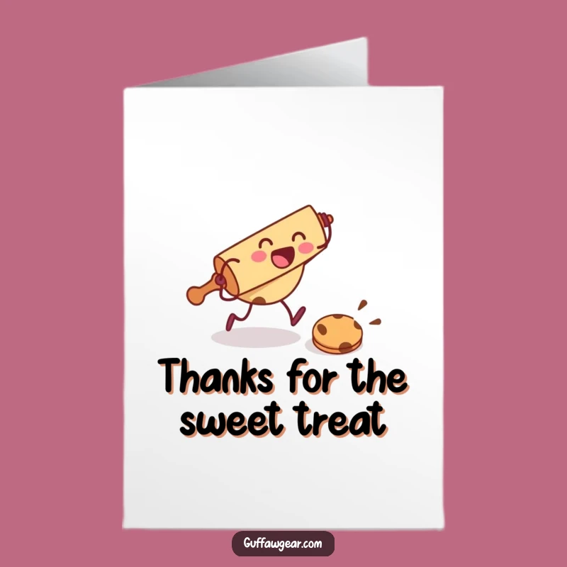 Free Printable Thank You Card: Rolling Pin Chase, Perfect Funny Downloadable Gift