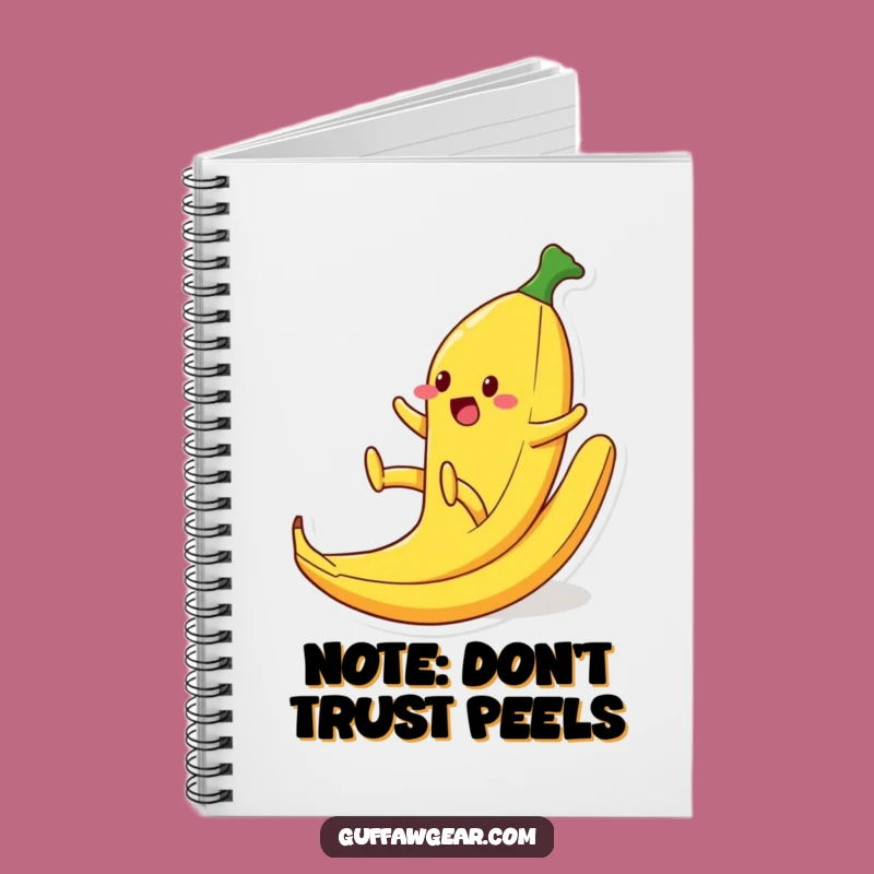 Funny Banana Peel Slip Notebook: Hilarious Food Character Journal for Notes