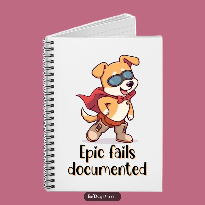 Funny Dog Superhero Tripping Notebook - Hilarious Journal for Pet Lovers