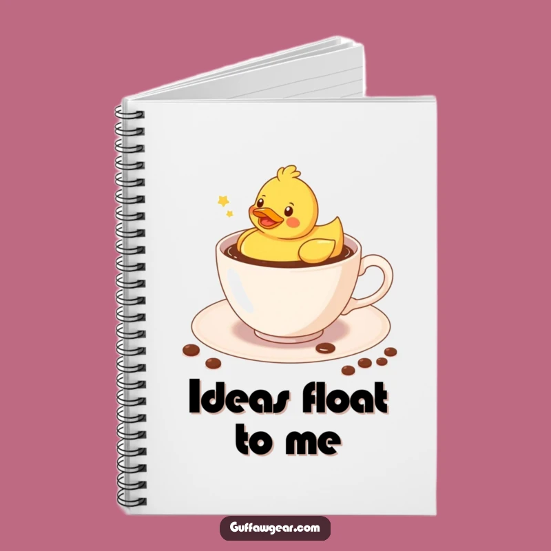 Funny Kawaii Duck Notebook: Whimsical Coffee Journal Gift