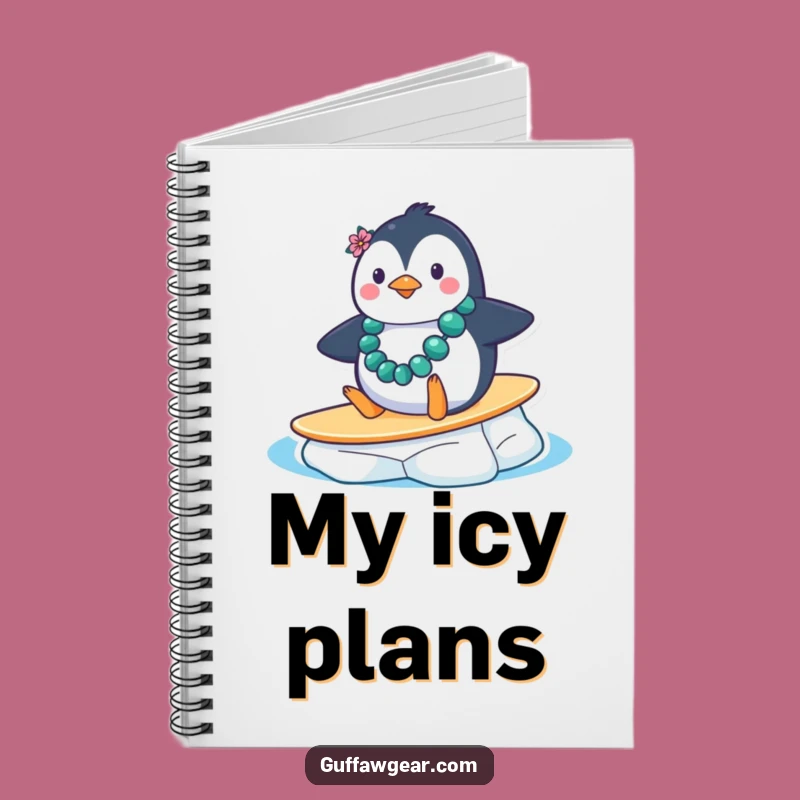 Funny Penguin Surf Notebook: Hilarious Journal Gift for Documenting Wacky Vacations