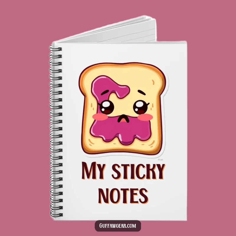 Funny Startled Toast Jam Notebook - Hilarious Journal for Breakfast Ideas