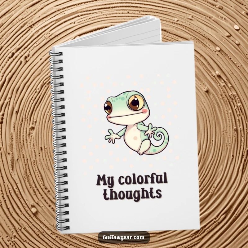 Funny Chameleon Pattern Notebook: A chameleon comically fails to blend with polka dots, inspiring funny thoughts and creative writing.