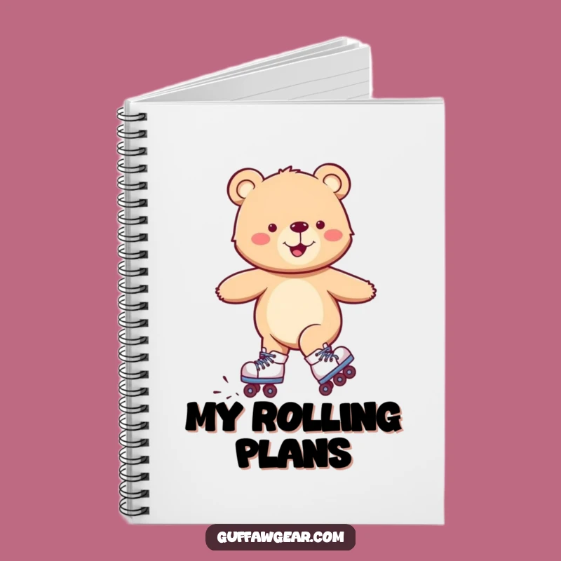 Funny Roller Bear Notebook: Wobbly Skater Journal Gift for Writers