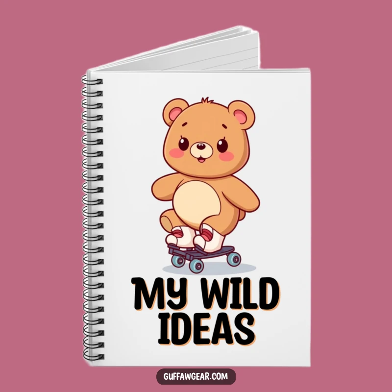 Funny Bear Roller Skating Notebook: Wobbly Ideas Organizer, Perfect Gift