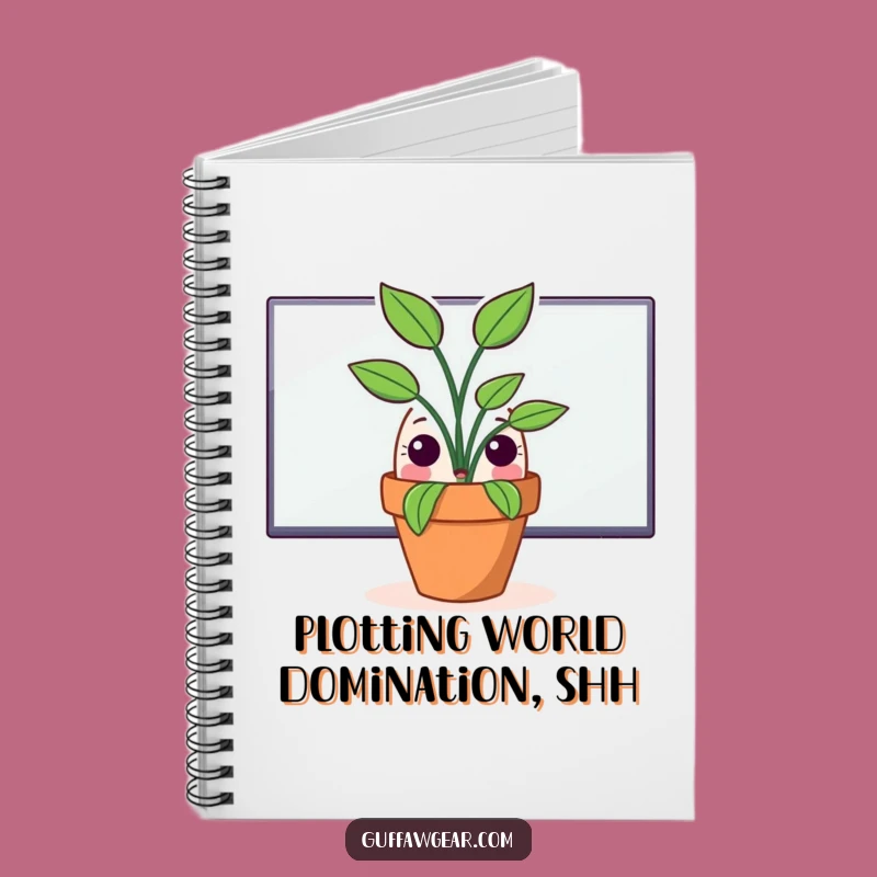 Funny Potted Plant Monitor Notebook - Jot Down Ideas with Hilarious Office Flair