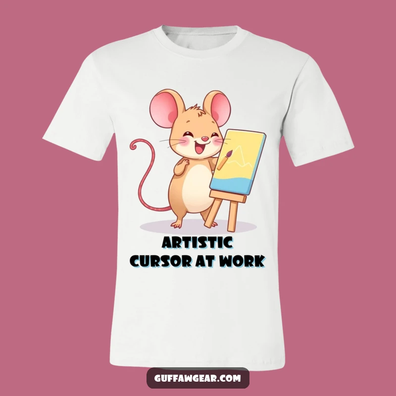 Funny Kawaii Mouse Painter Tee: Artistic Expression T-Shirt Gift