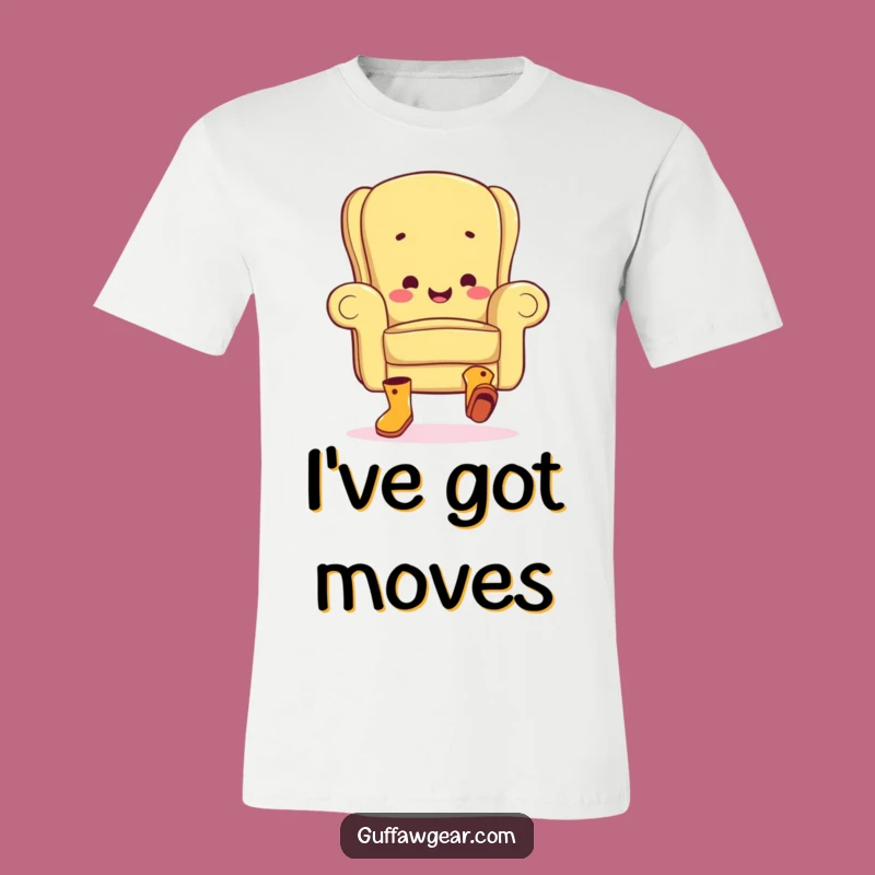 Funny Armchair Jig T-Shirt: Clumsy Dancing Furniture - Hilarious Comfort Gift