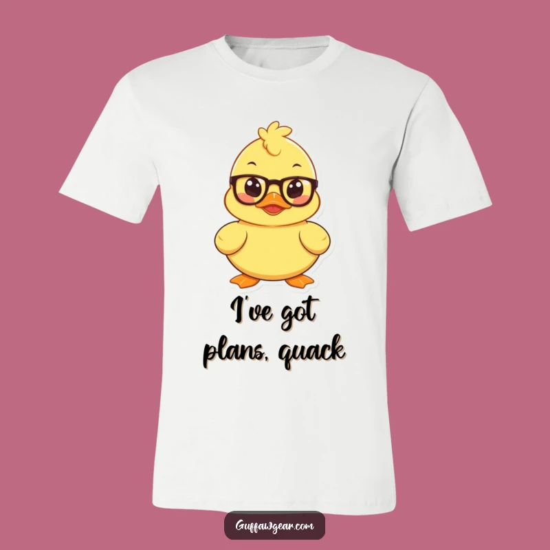 Funny Mischievous Duck T-Shirt: Hilarious Plotting Character Tee for Clever Fun