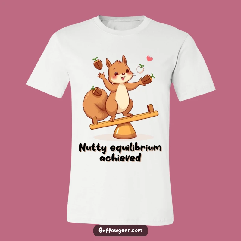 Funny Squirrel Juggling T-Shirt: Acorn Balance Master, Hilarious Outdoor Gift
