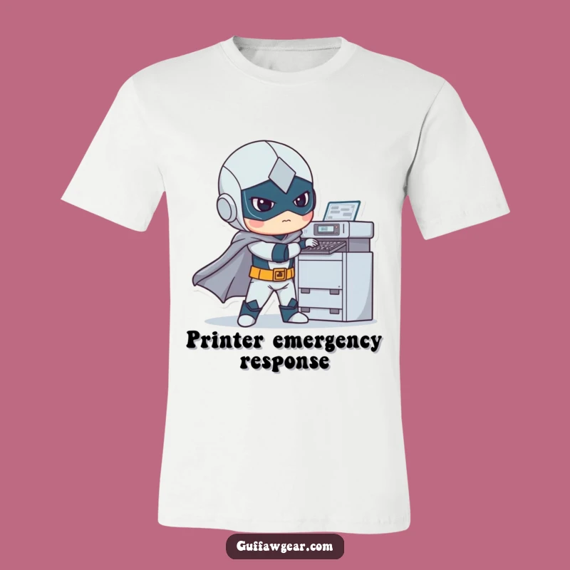 Funny Superhero Printer Fix T-Shirt: Hilarious Tech Support Tee