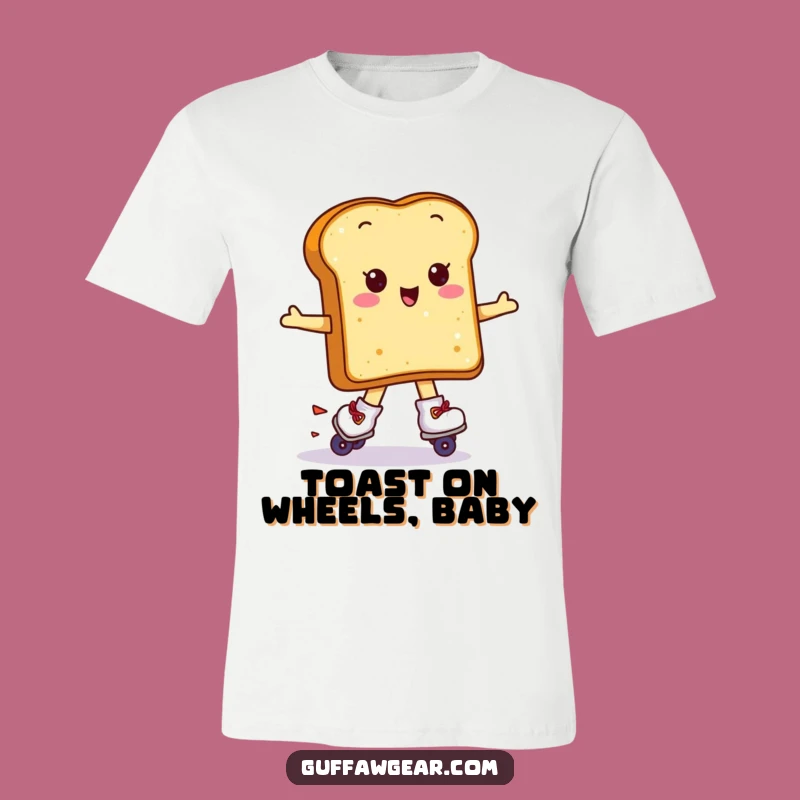 Funny Kawaii Toast Skater Tee: Breakfast Rollers T-Shirt Gift