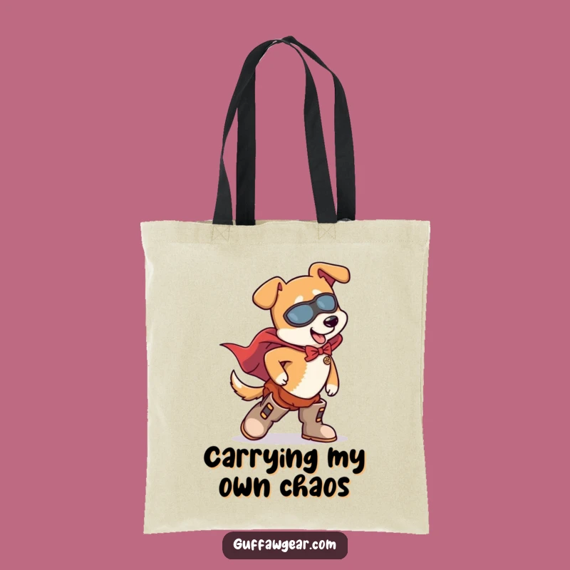 Funny Dog Superhero Tripping Tote Bag - Chic Hilarious Accessory Gift