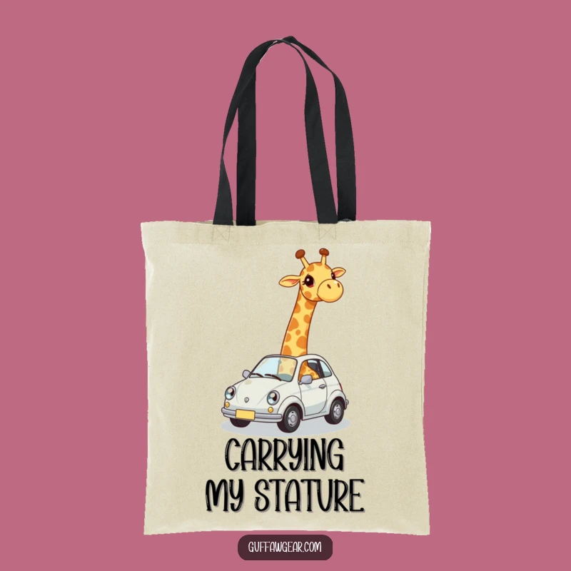Funny Giraffe Car Fit Tote Bag: Carry Your Awkwardness