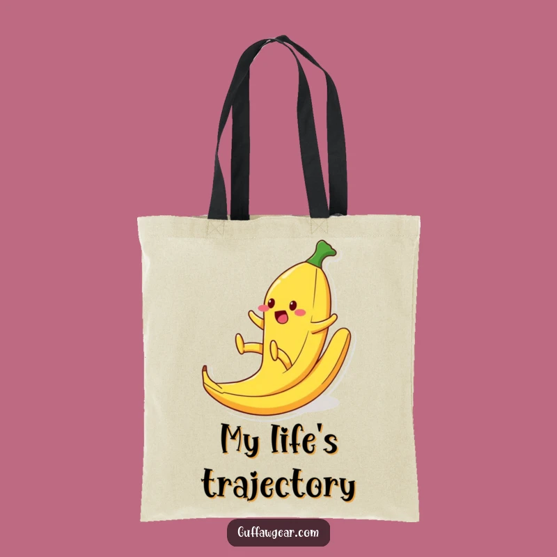 Funny Banana Peel Slip Tote Bag: Hilarious Food Character Shopping Companion