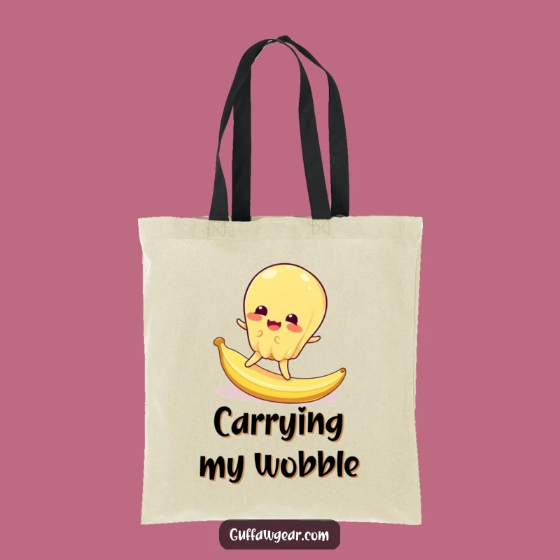Funny Jelly Slipping Tote Bag: Banana Peel Mishap - Practical & Hilarious Gift!