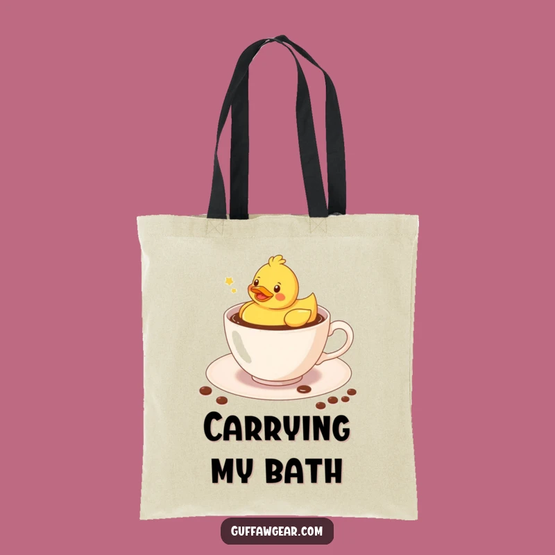 Funny Kawaii Duck Tote Bag: Whimsical Coffee Carrier Gift