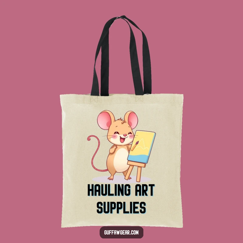 Funny Kawaii Mouse Tote Bag: Creative Art Supplies Carrier Gift