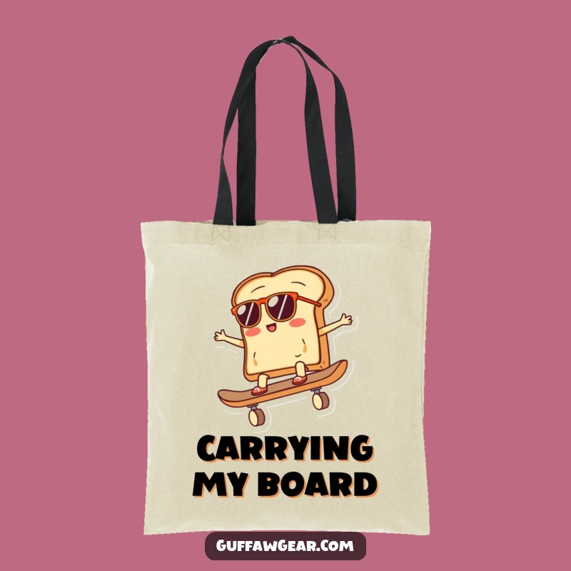 Funny Skateboard Toast Tote Bag: Carry Your Gear with Humorous Style